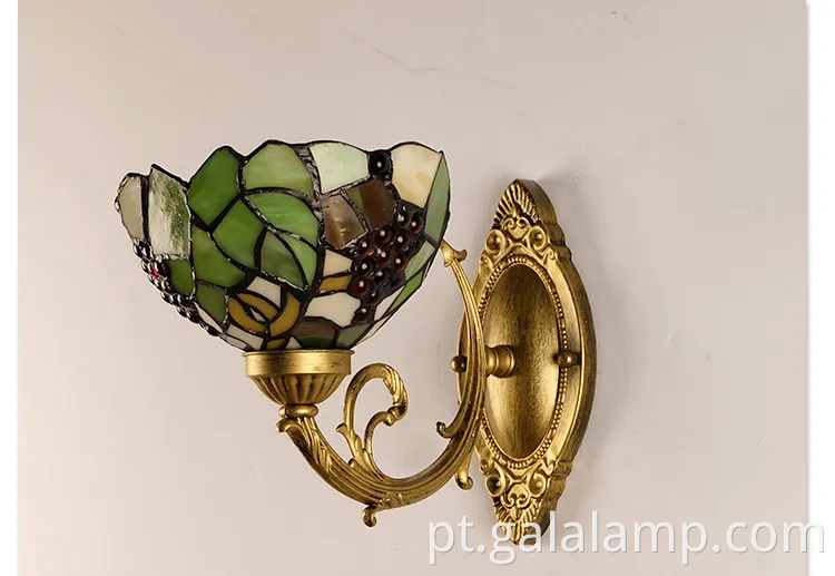 Lâmpada de parede de vidro inspirada em girassol elegante para espaços aconchegantes